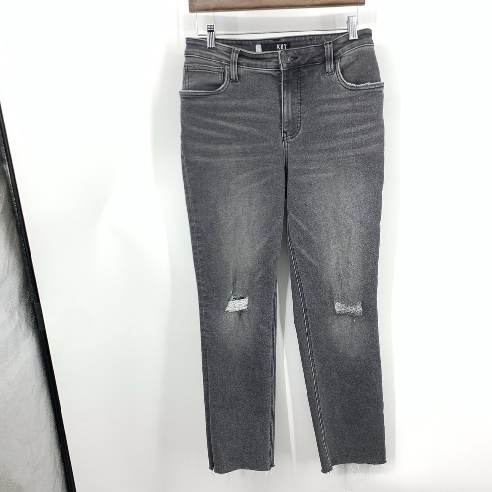 Kut From The Kloth‎ Women Size 8 Jeans Black Wash Pants Rachael Fab Ab Mom High